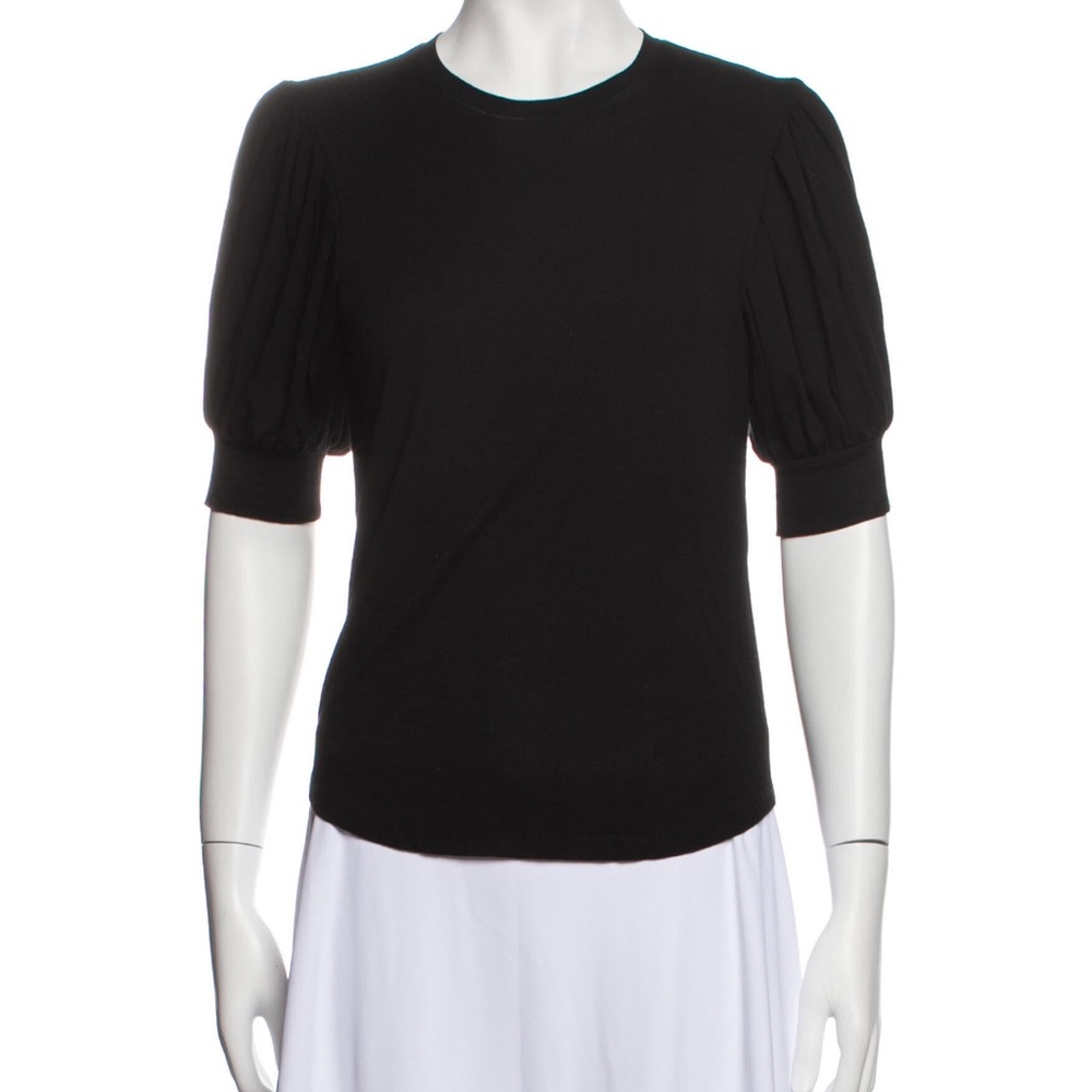 Frame puff sleeve top